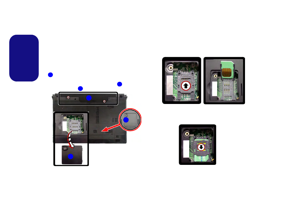 75g/hspa module, Usim card insertion, English | chiliGREEN W251BUQ User Manual | Page 15 / 83