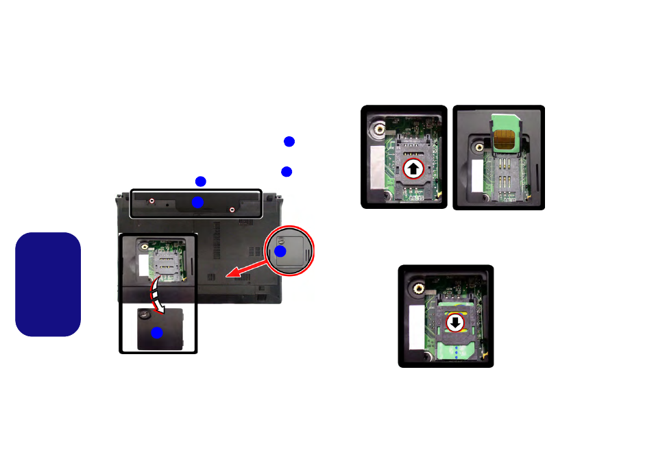 Módulo 3.75g/hspa, Insertar la tarjeta usim, Español | chiliGREEN W251BUQ User Manual | Page 63 / 83