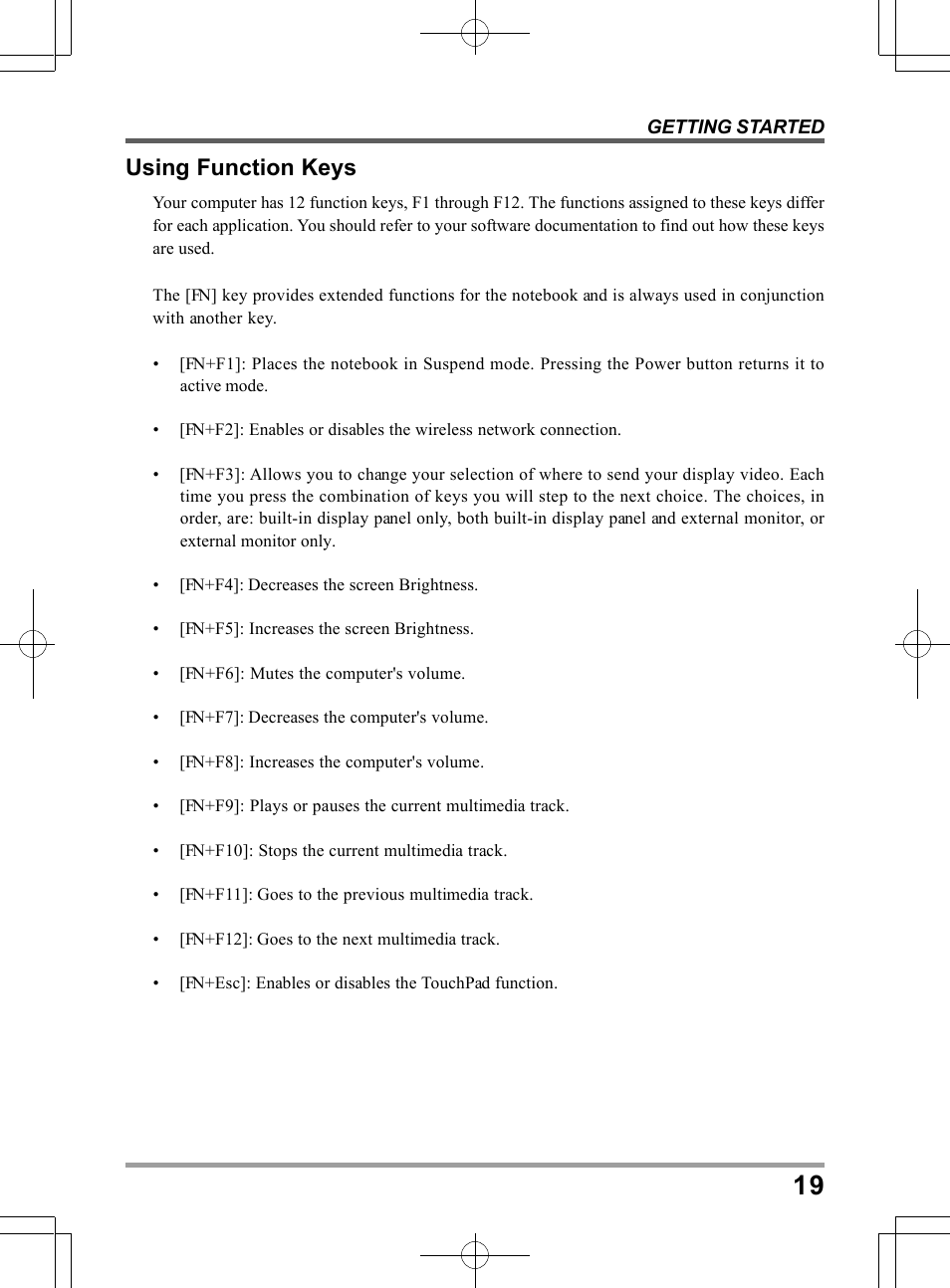 Using function keys | chiliGREEN TWH User Manual | Page 19 / 24