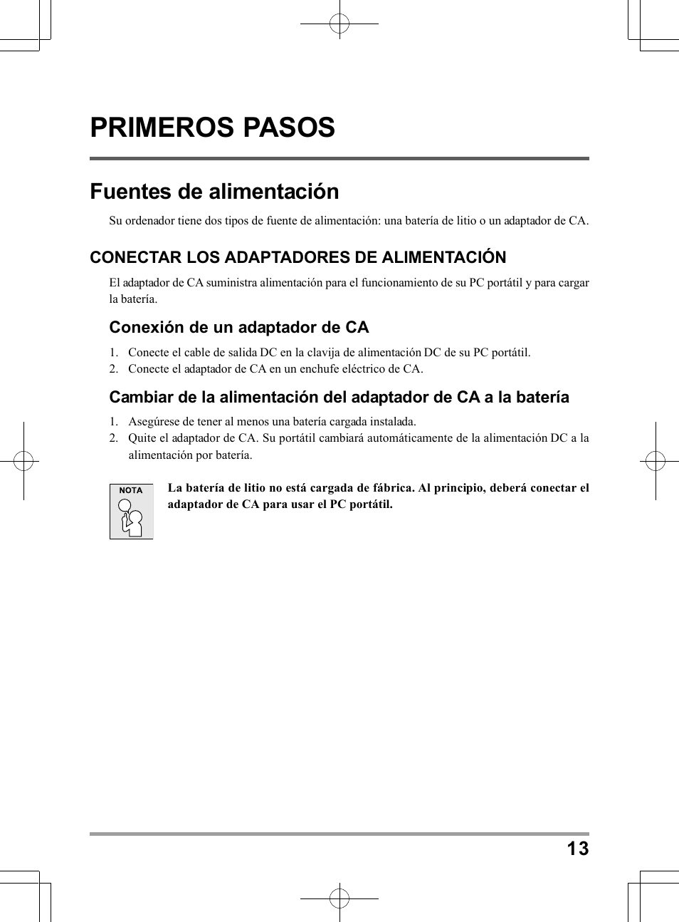 Primeros pasos, Fuentes de alimentación | chiliGREEN TW9 User Manual | Page 101 / 198