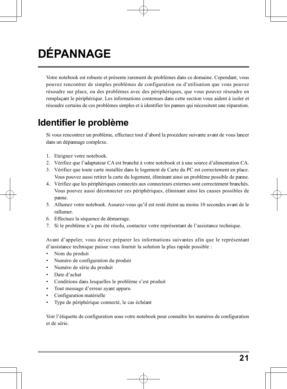 Dépannage, Identifier le problème | chiliGREEN TW9 User Manual | Page 65 / 198