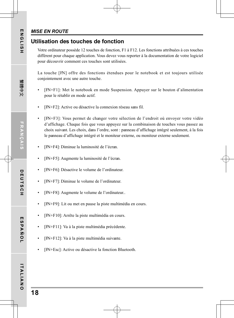 Utilisation des touches de fonction | chiliGREEN TW8 User Manual | Page 66 / 216