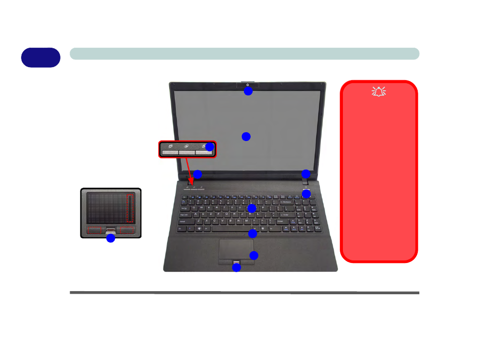 System map: lcd panel open, System map: lcd panel open -6 | chiliGREEN T5111 User Manual | Page 28 / 202