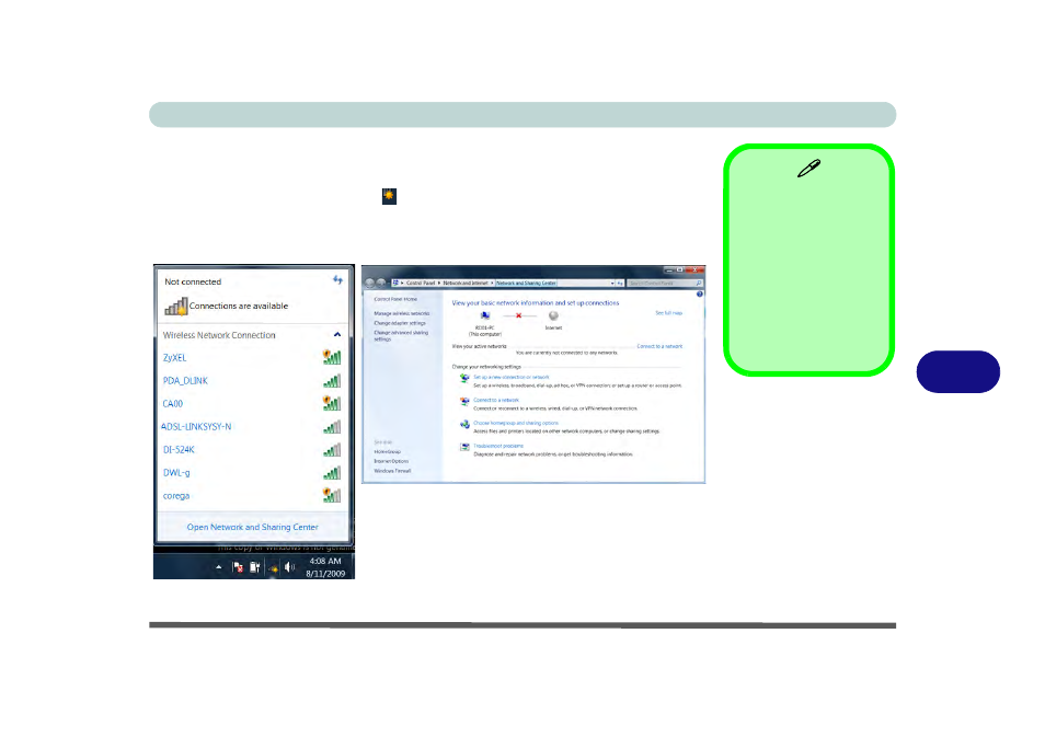 Connecting to a wireless network in windows 7, Connecting to a wireless network in windows 7 -9 | chiliGREEN T5110 User Manual | Page 129 / 204