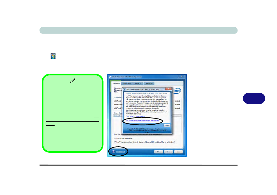 Intel® management and security status, Intel® management and security status -35, 7intel | Management and security status | chiliGREEN T5110 User Manual | Page 155 / 204