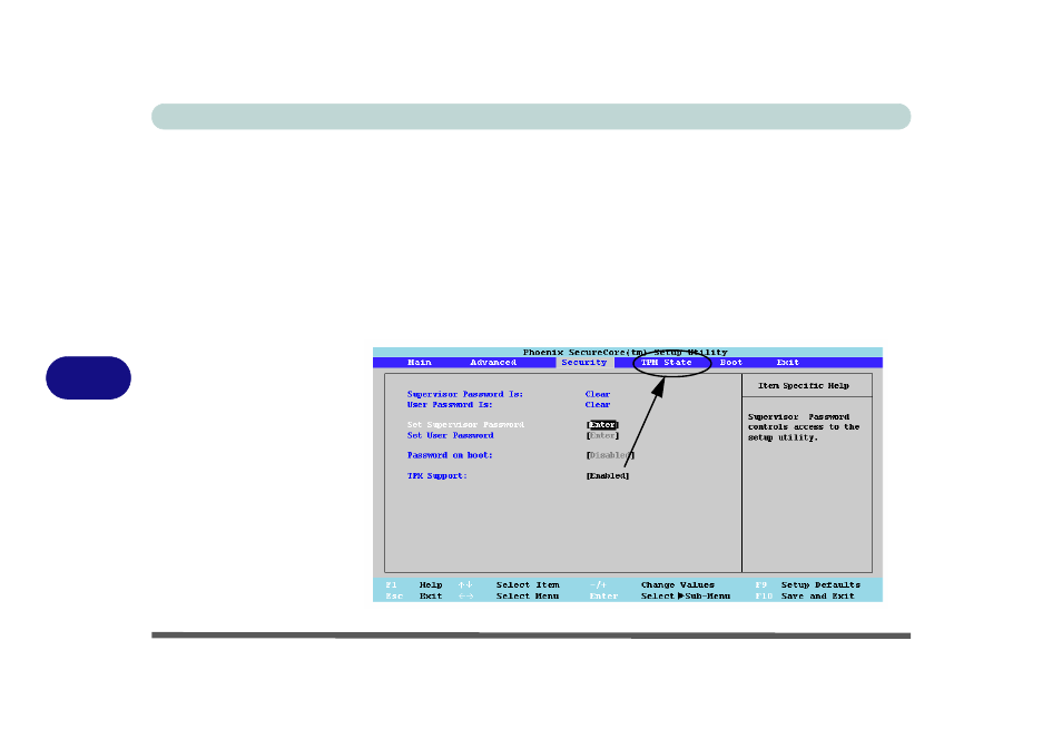 Trusted platform module, Initializing tpm, Trusted platform module -40 initializing tpm -40 | chiliGREEN T5110 User Manual | Page 160 / 204