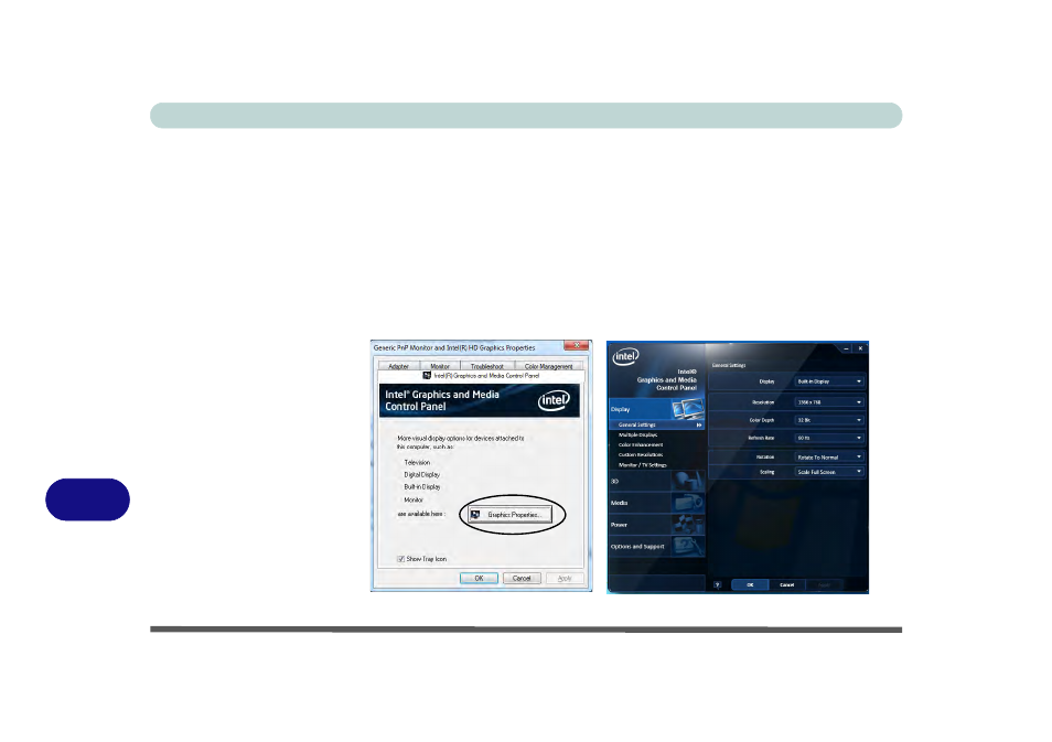 Intel® graphics & media control panel, Intel, Graphics & media control panel | chiliGREEN T5110 User Manual | Page 190 / 204