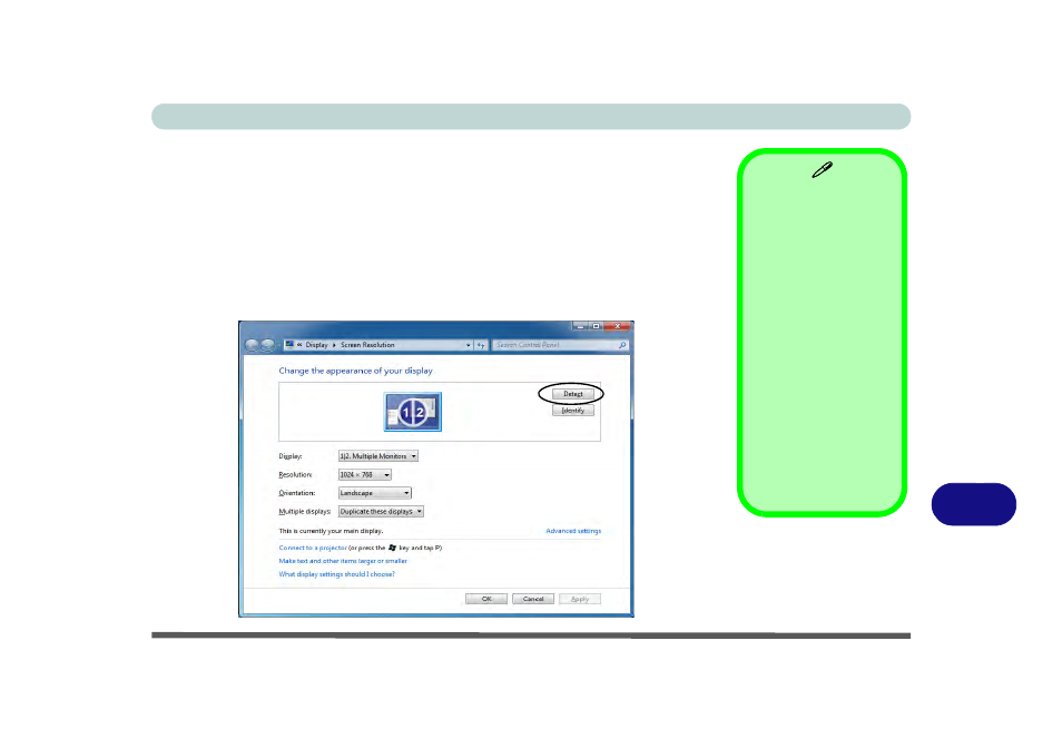 Configuring an external display in windows 7 | chiliGREEN T5110 User Manual | Page 195 / 204