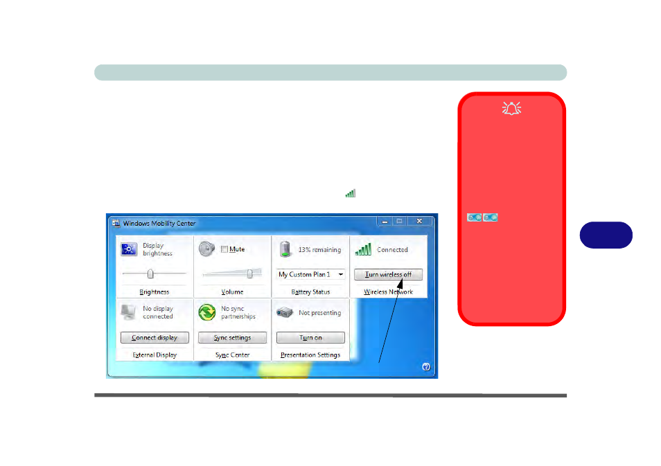 Windows mobility center, Windows mobility center -41, 7windows mobility center | chiliGREEN P150HM User Manual | Page 167 / 268