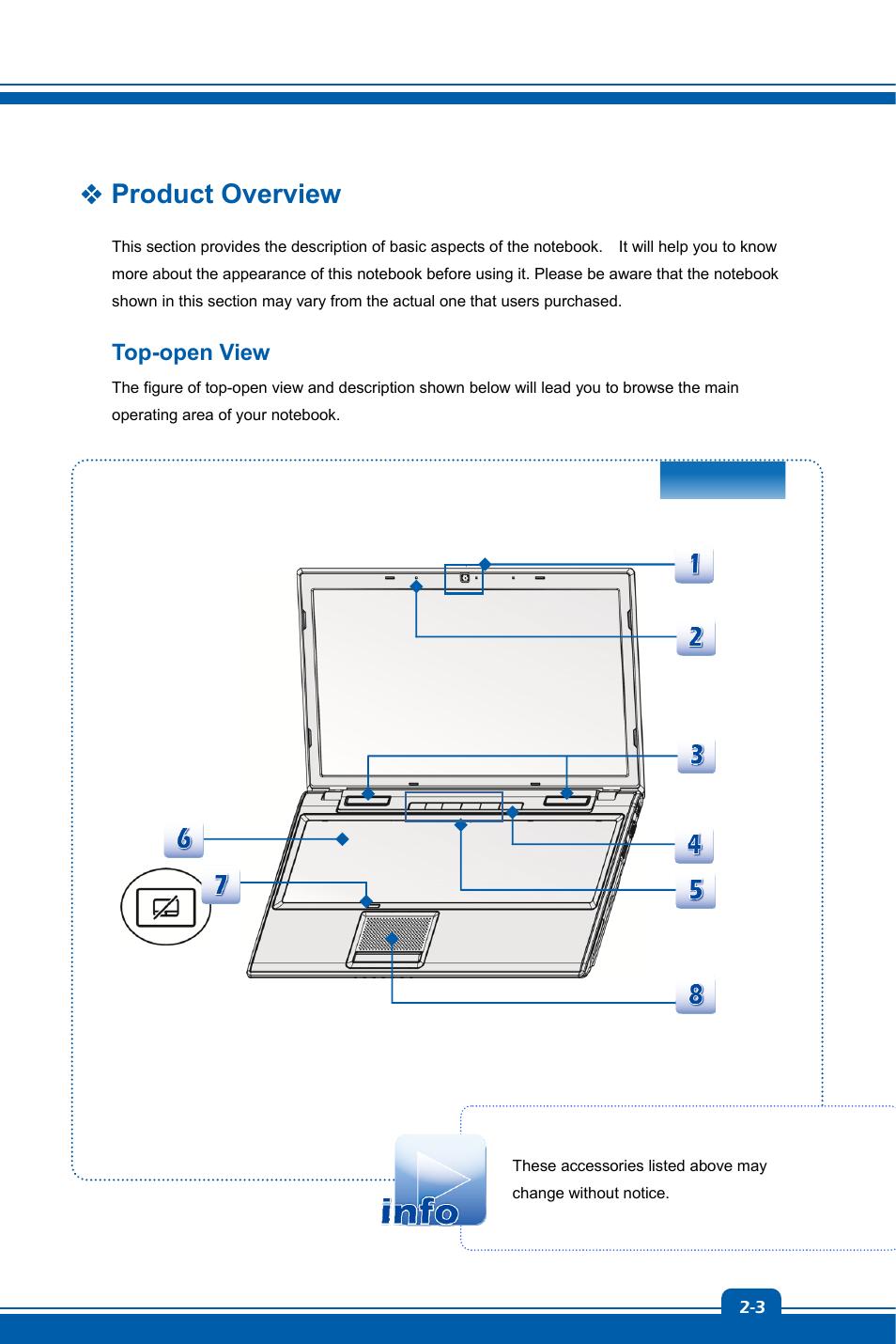 Product overview, Top-open view | chiliGREEN MS-16GA User Manual | Page 11 / 48