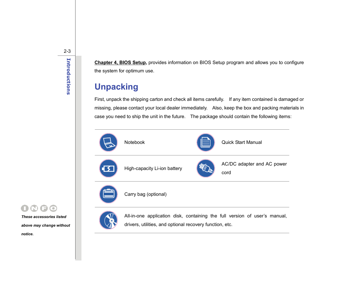 Unpacking | chiliGREEN MS-16F2 User Manual | Page 25 / 108