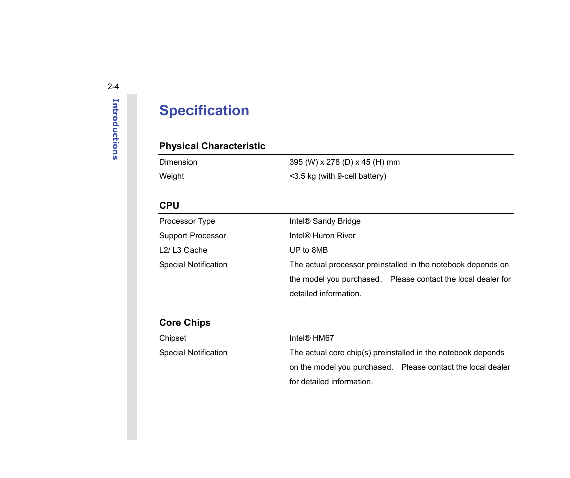 Specification | chiliGREEN MS-16F2 User Manual | Page 26 / 108