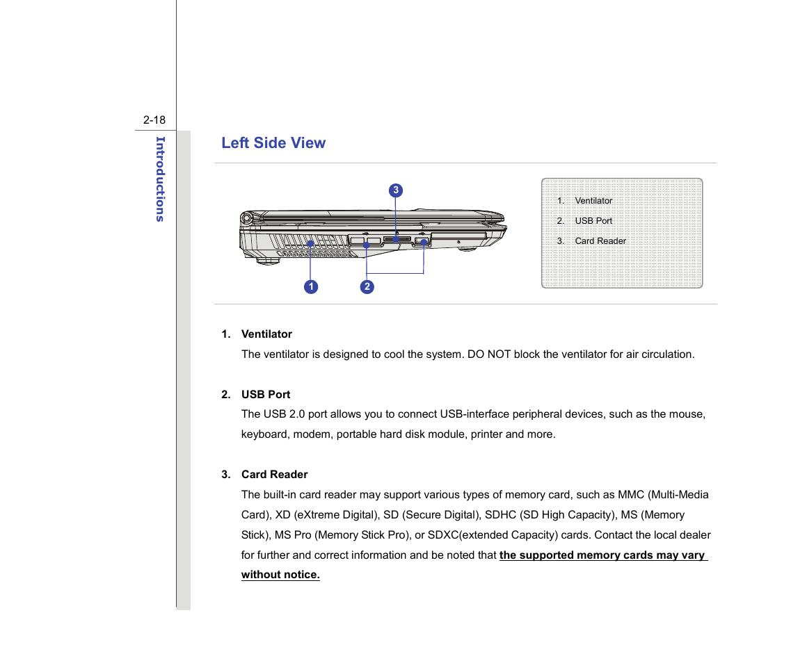 Left side view | chiliGREEN MS-16F2 User Manual | Page 40 / 108