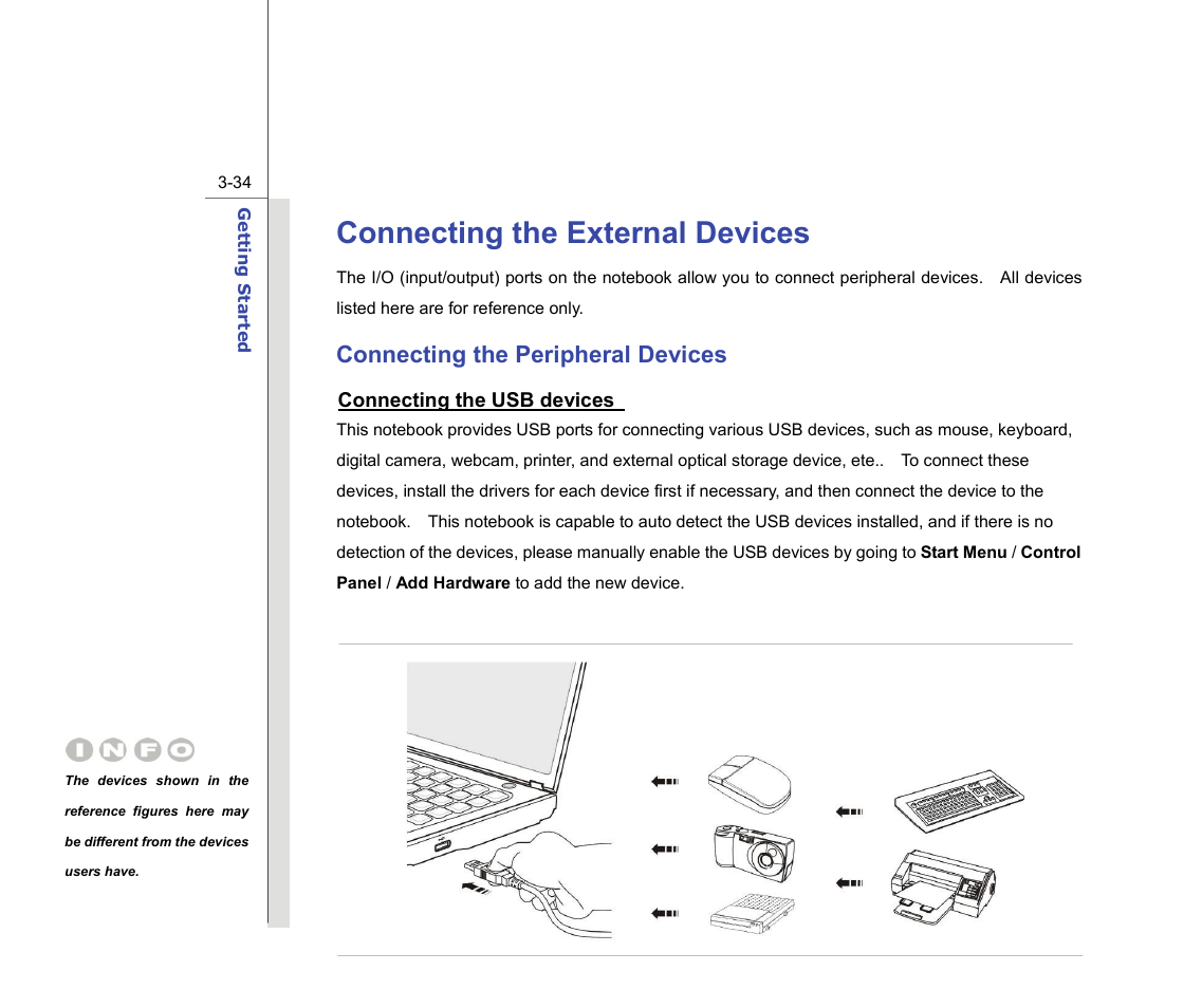 Connecting the external devices, Connecting the peripheral devices | chiliGREEN MS-16F2 User Manual | Page 78 / 108