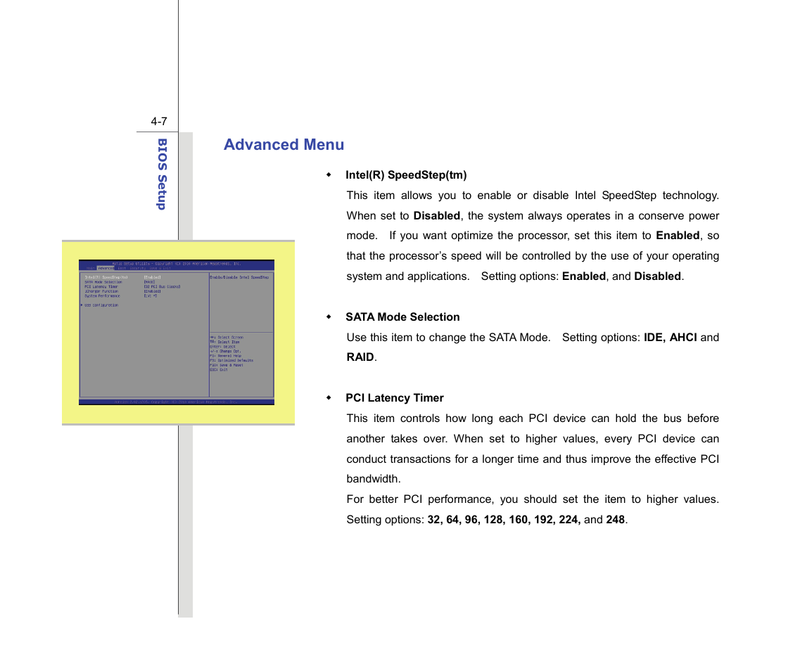 Advanced menu | chiliGREEN MS-16F2 User Manual | Page 94 / 108