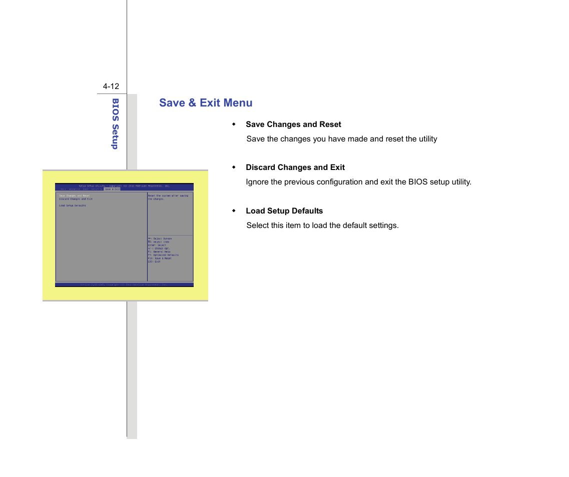 Save & exit menu | chiliGREEN MS-16F2 User Manual | Page 99 / 108