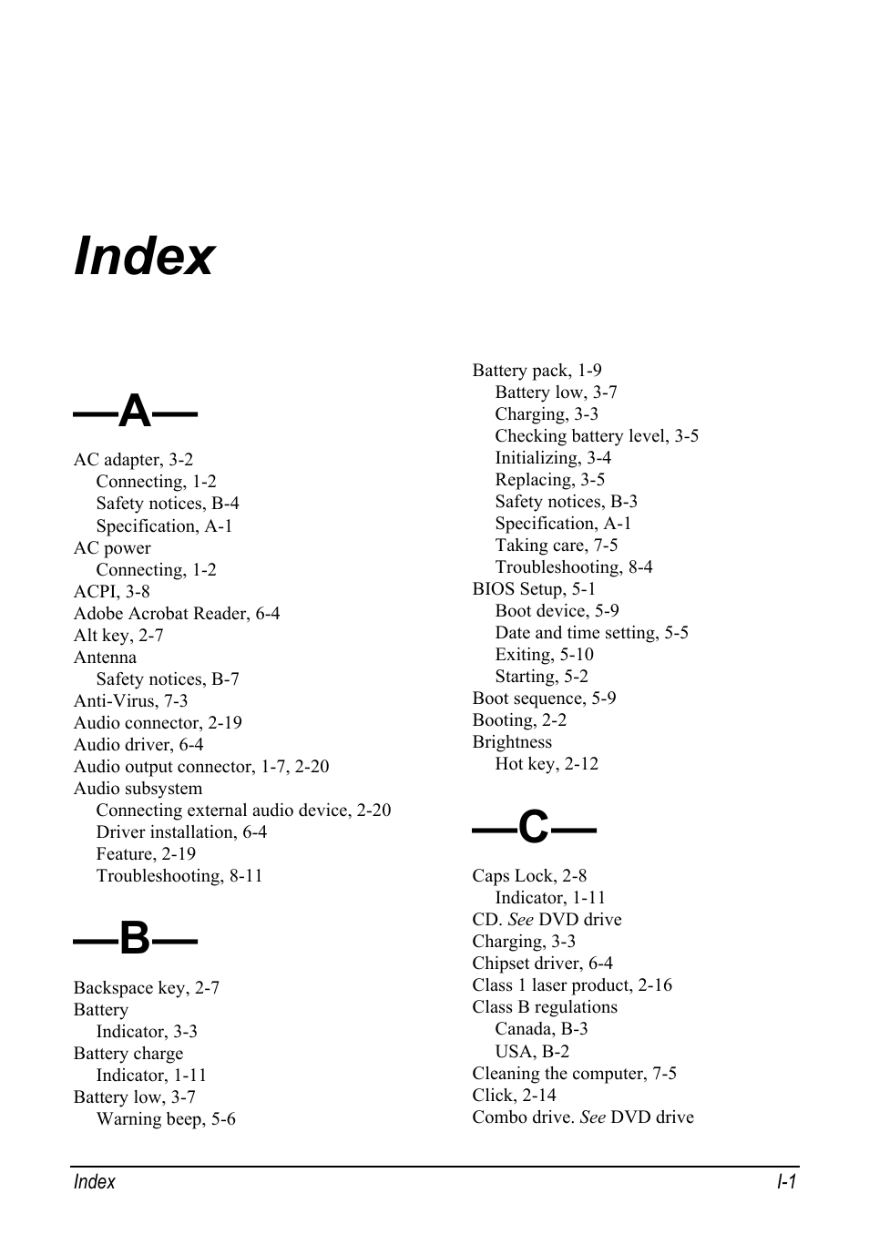 Index | chiliGREEN Mitac 9515 User Manual | Page 119 / 122
