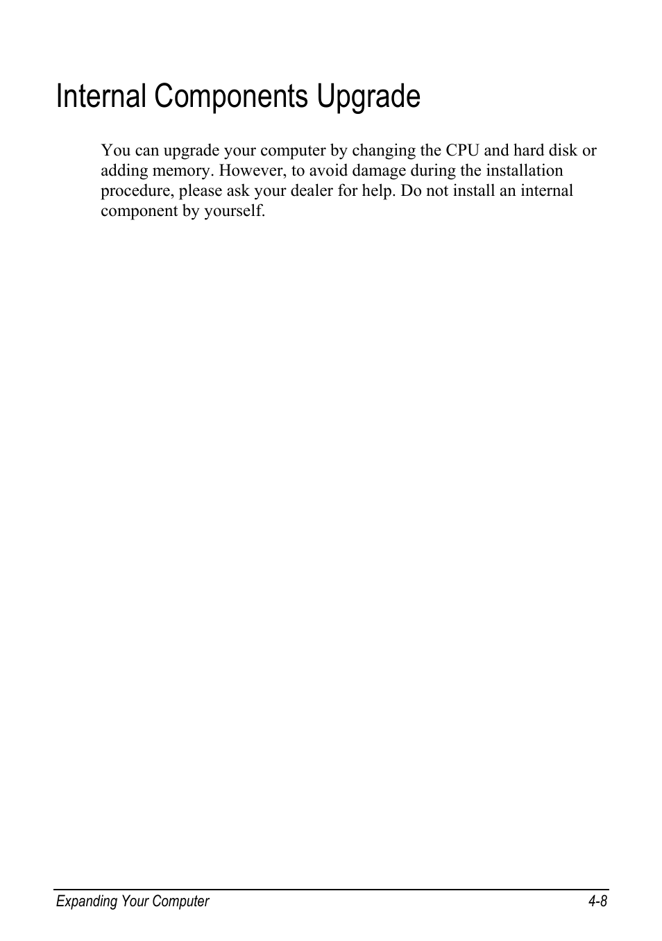 Internal components upgrade, Internal components upgrade -8 | chiliGREEN Mitac 9515 User Manual | Page 68 / 122