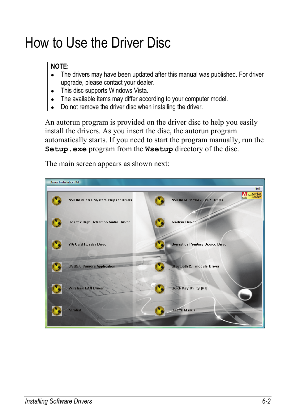How to use the driver disc, How to use the driver disc -2 | chiliGREEN Mitac 9515 User Manual | Page 80 / 122