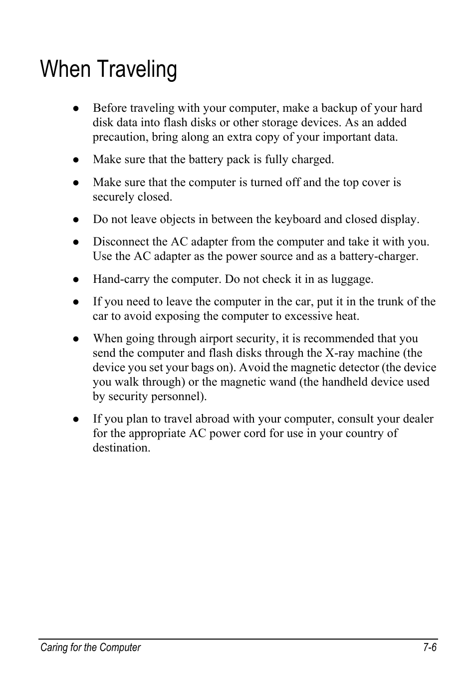 When traveling, When traveling -6 | chiliGREEN Mitac 9515 User Manual | Page 89 / 122