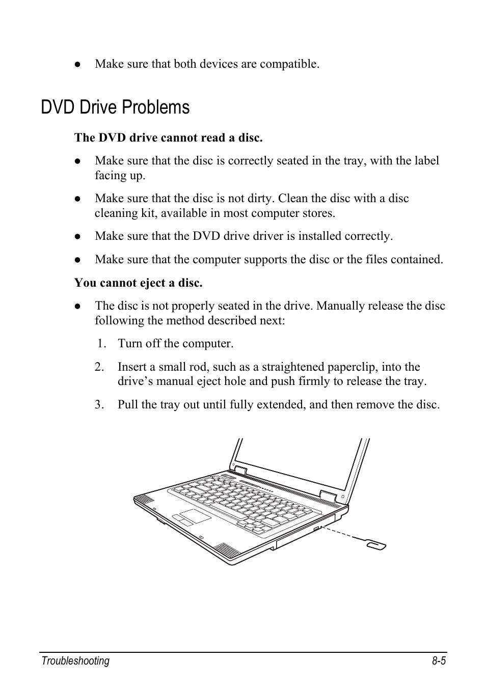 Dvd drive problems, Dvd drive problems -5 | chiliGREEN Mitac 9515 User Manual | Page 94 / 122