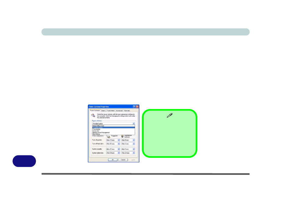 Power management features, Power | chiliGREEN M860TU User Manual | Page 196 / 232