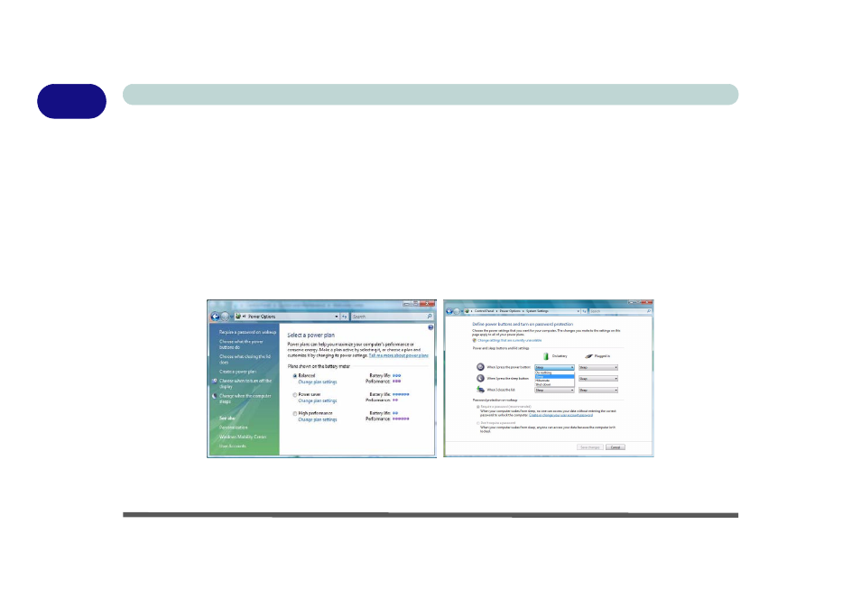 Power options, Power options -18 | chiliGREEN M860TU User Manual | Page 40 / 232