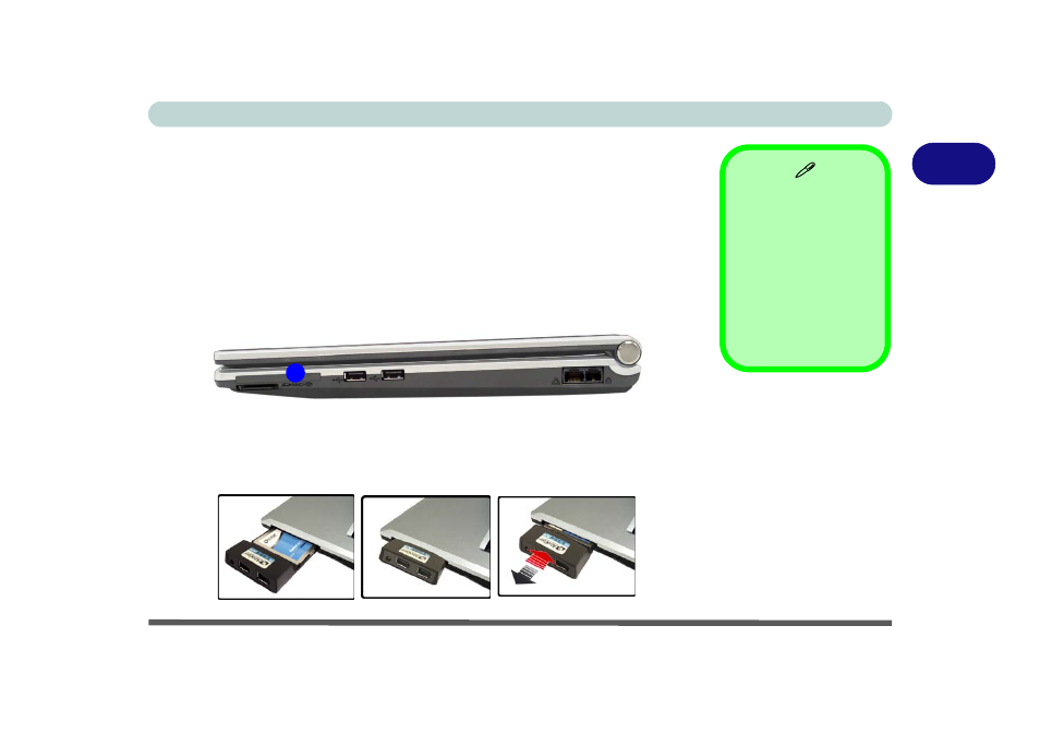 Expresscard slot, Expresscard slot -7 | chiliGREEN M860TU User Manual | Page 47 / 232