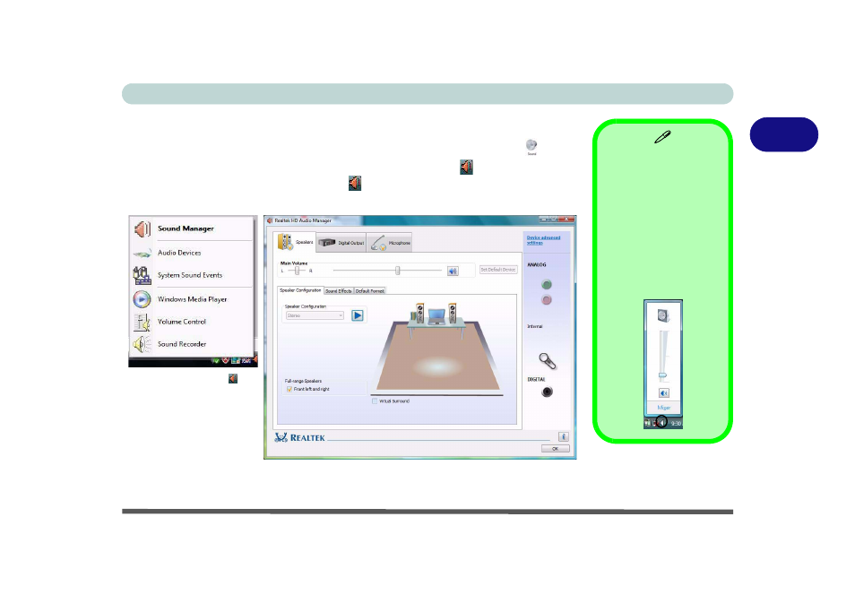 Audio features, Audio features -9 | chiliGREEN M860TU User Manual | Page 49 / 232