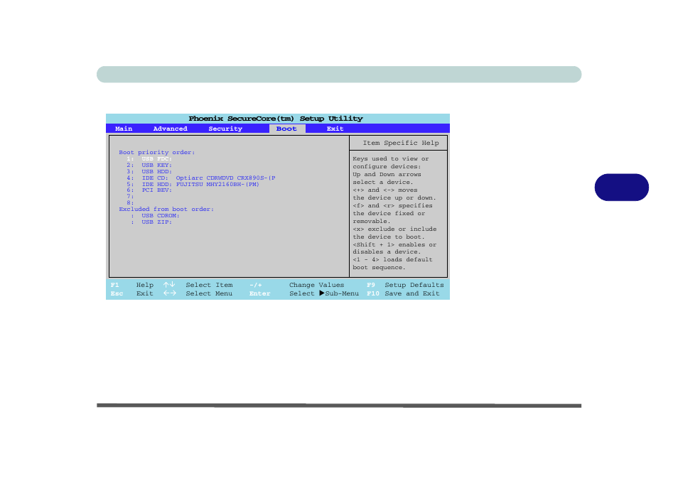 Boot menu, Boot menu -13, Bios utilities boot menu 5 - 13 | Figure 5 - 5 | chiliGREEN M860TU User Manual | Page 87 / 232