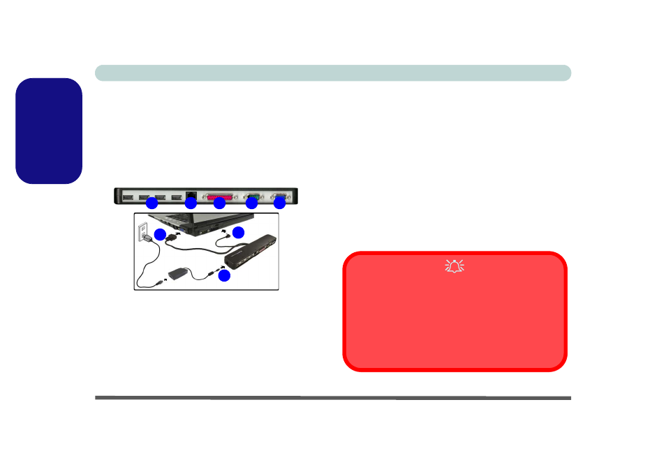 Port replicator module, English | chiliGREEN M665JE User Manual | Page 32 / 206