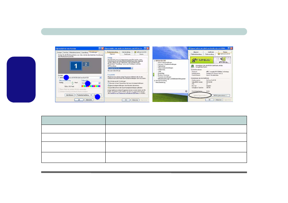 Grafik- und anzeigeeigenschaften, De uts c he | chiliGREEN M665JE User Manual | Page 68 / 206