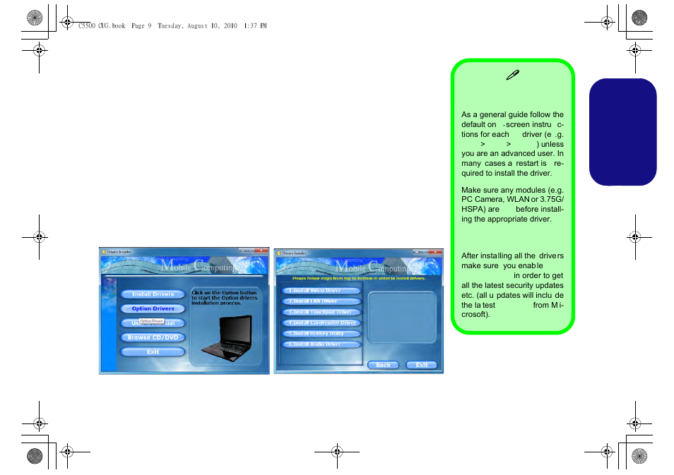 Driver installation, Manual driver installation, Engl ish | chiliGREEN C5500Q User Manual | Page 11 / 62