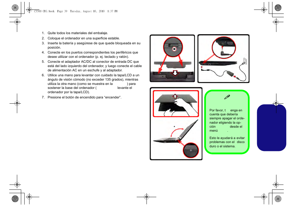 Guía rápida para empezar, Software de sistema, Diferencias de modelos | Es pa ñol | chiliGREEN C5500Q User Manual | Page 41 / 62