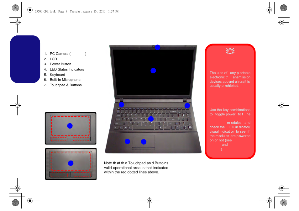 System map: front view with lcd panel open, English | chiliGREEN C5500Q User Manual | Page 6 / 62
