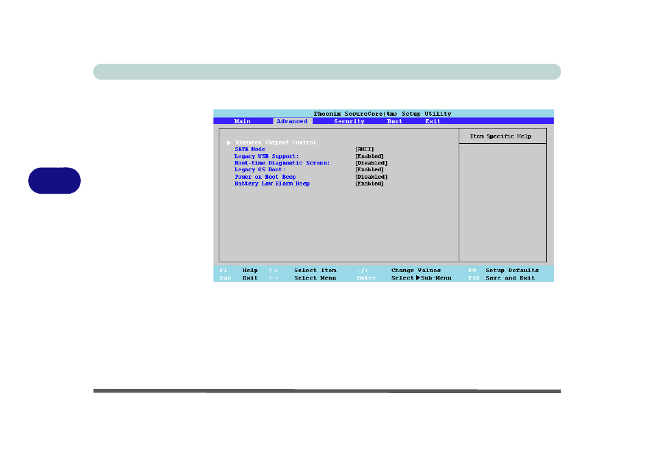 Advanced menu, Advanced chipset control (advanced menu) | chiliGREEN B5130 User Manual | Page 100 / 248