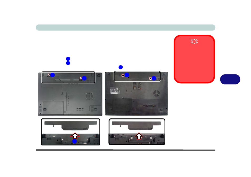 Removing the battery, Removing the battery -3, E) see | chiliGREEN B5130 User Manual | Page 109 / 248