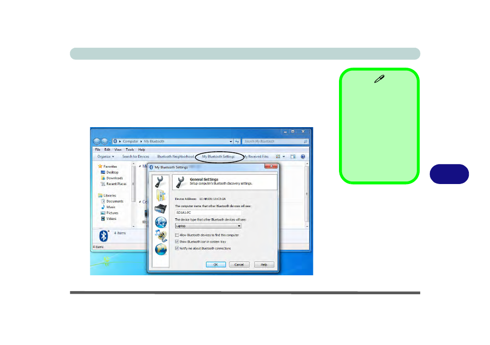 Bluetooth & wlan combo settings, Bluetooth & wlan combo settings -63, 7bluetooth & wlan combo settings | chiliGREEN B5130 User Manual | Page 183 / 248