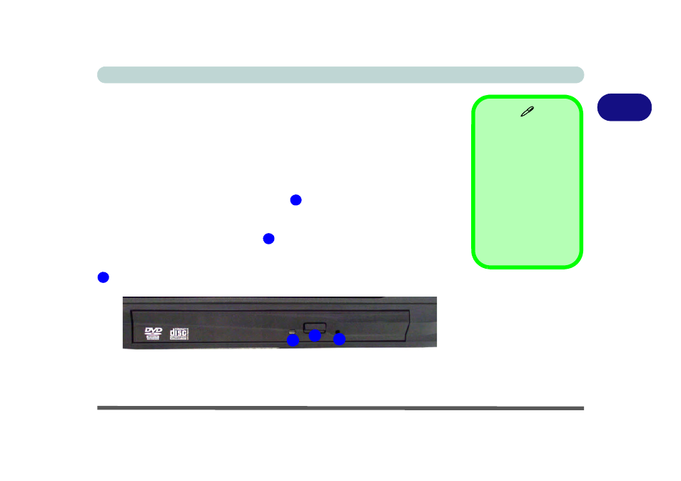 Optical (cd/dvd) device, Loading discs, Optical (cd/dvd) device -3 loading discs -3 | chiliGREEN B5130 User Manual | Page 51 / 248