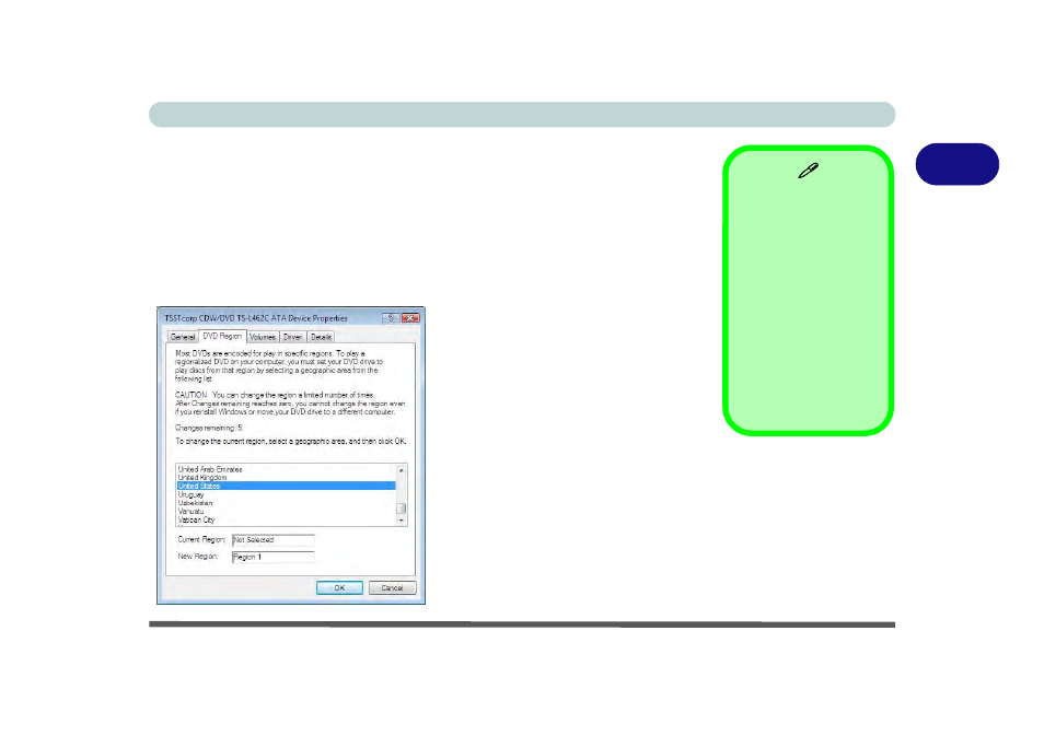 Dvd regional codes, Dvd regional codes -5, 2dvd regional codes | chiliGREEN B5130 User Manual | Page 53 / 248