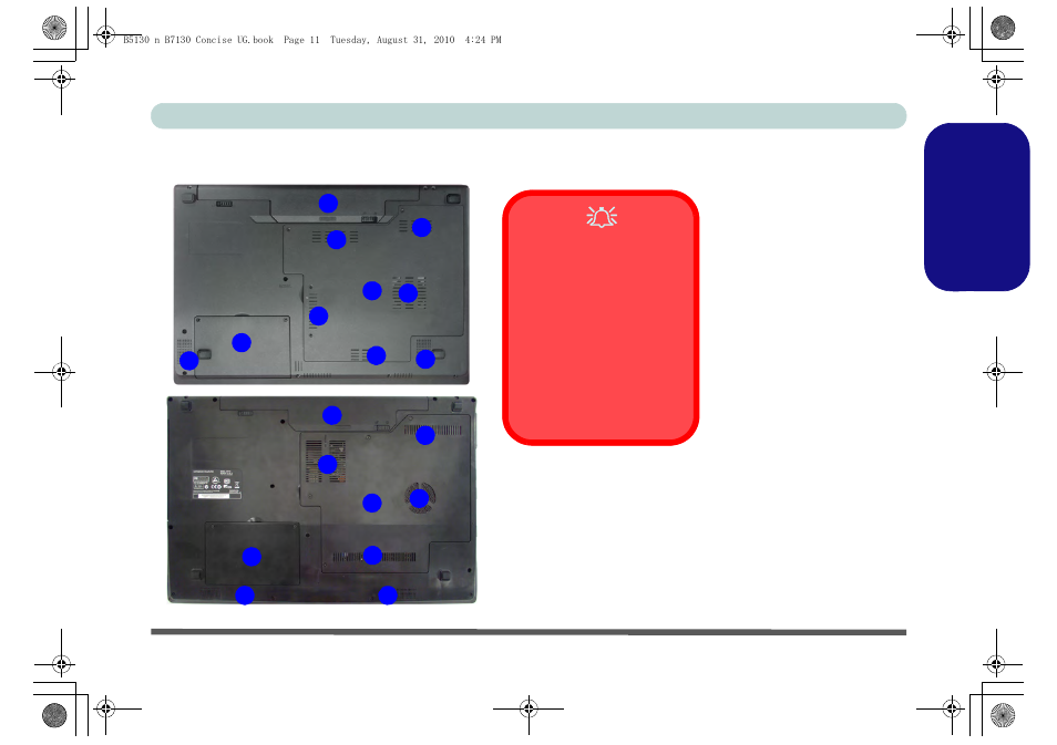 System map: bottom view, Engl ish | chiliGREEN B5130 User Manual | Page 15 / 164