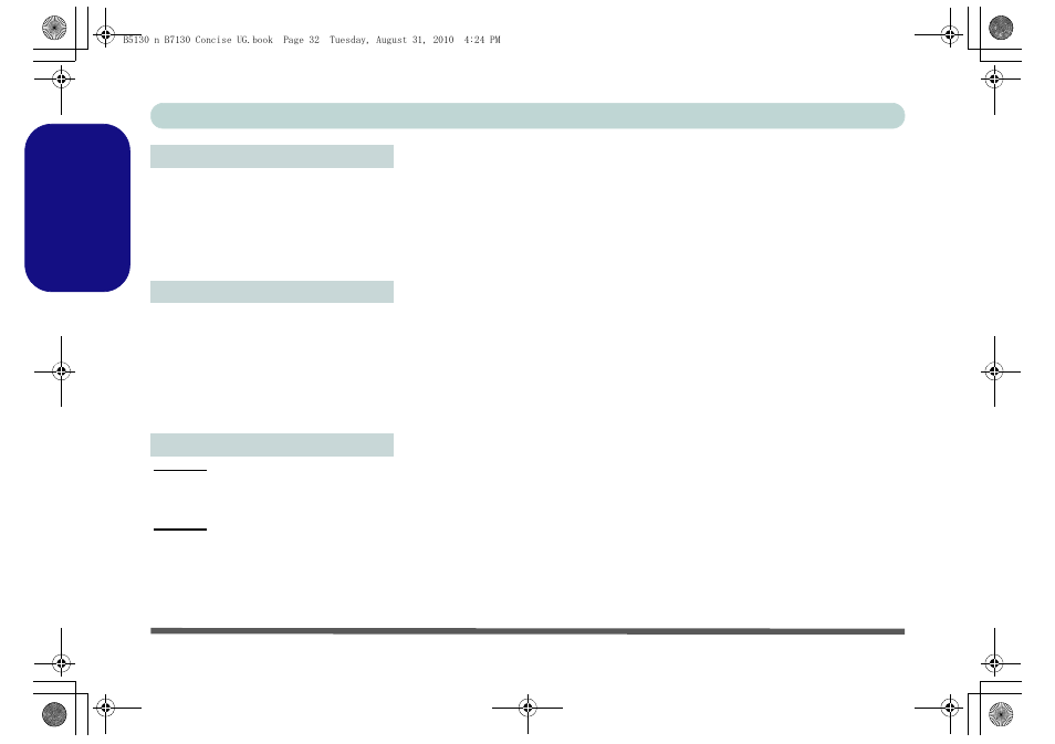 English, 32 - specifications concise user’s guide | chiliGREEN B5130 User Manual | Page 36 / 164