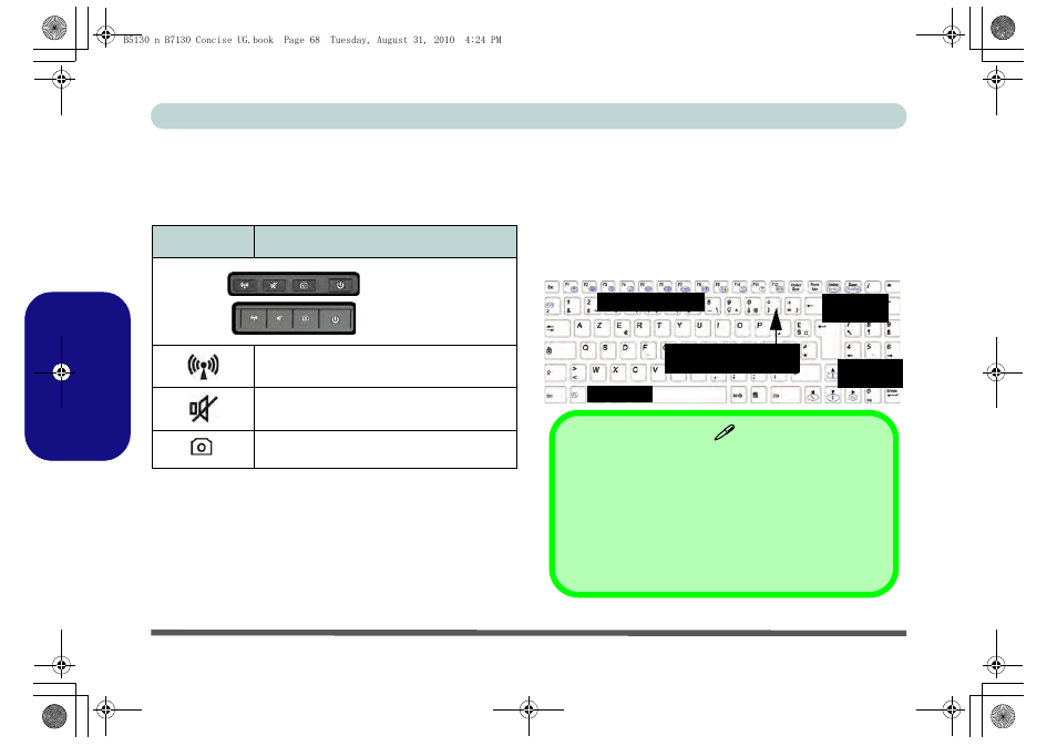 Boutons hot-key & clavier, Boutons hot-key, Clavier | Français | chiliGREEN B5130 User Manual | Page 76 / 164
