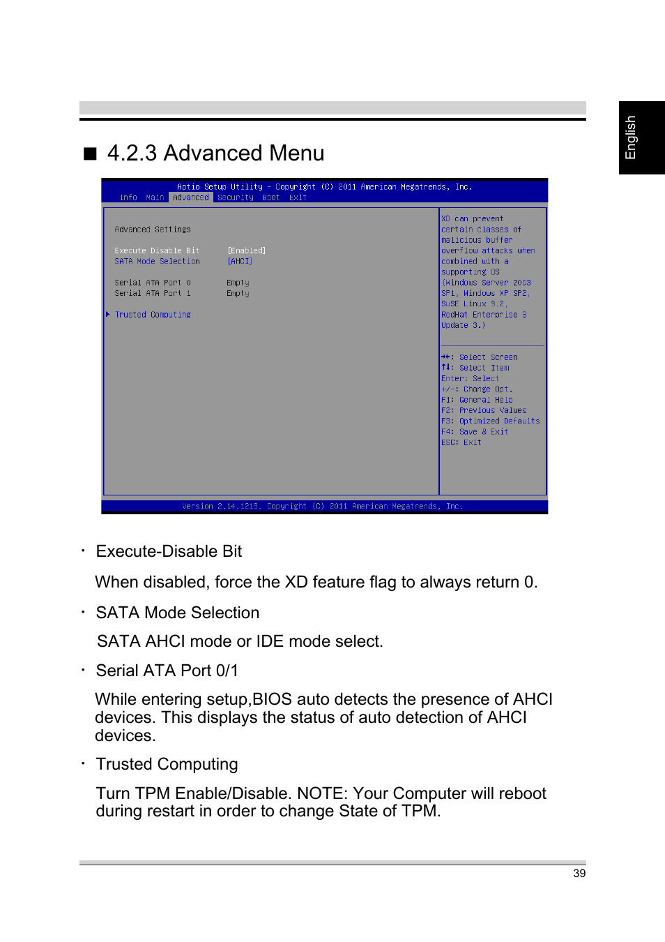 Advanced menu, 3 advanced menu | chiliGREEN A15CR03 User Manual | Page 39 / 43