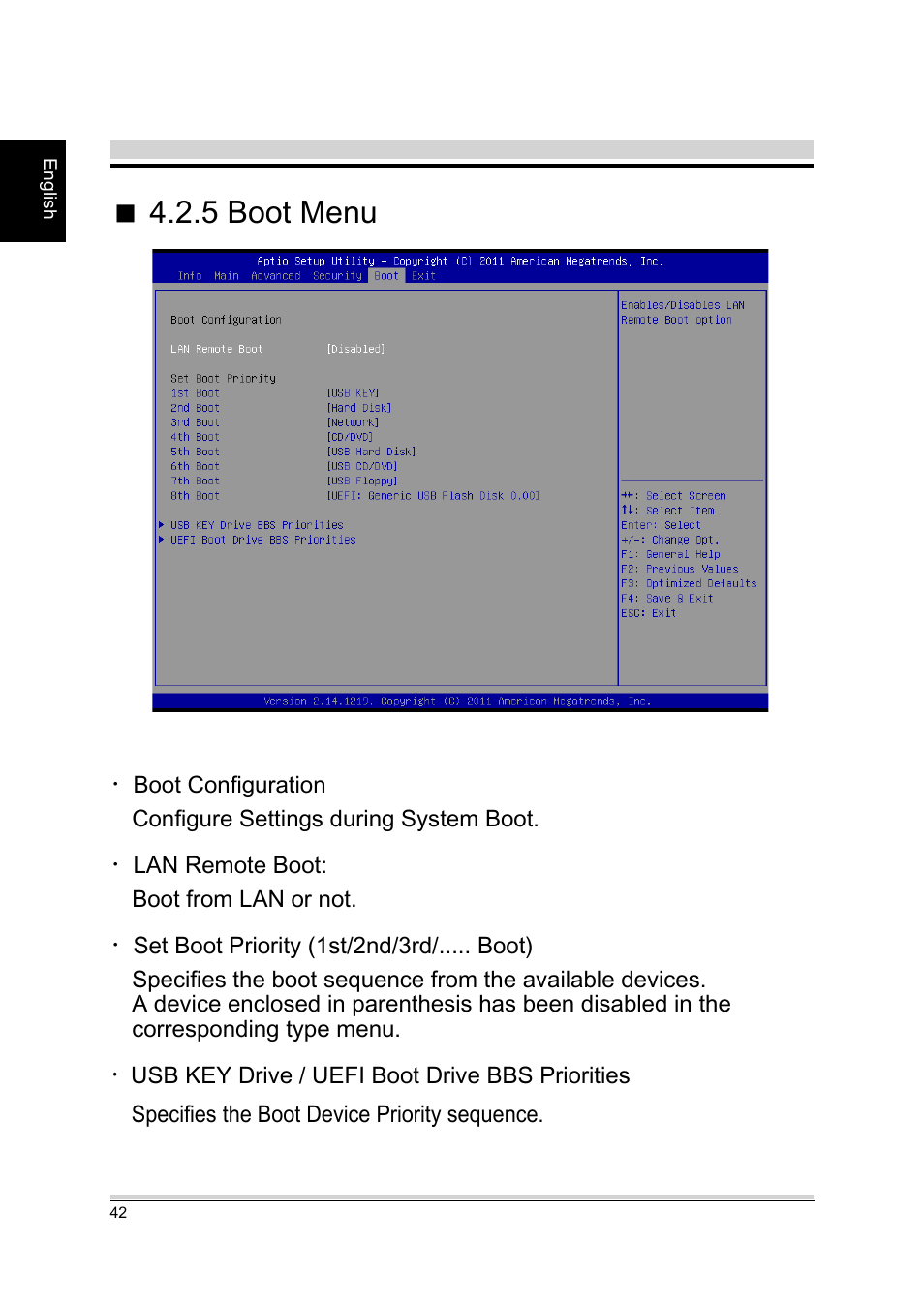 Boot menu, 5 boot menu | chiliGREEN A15CR03 User Manual | Page 42 / 43