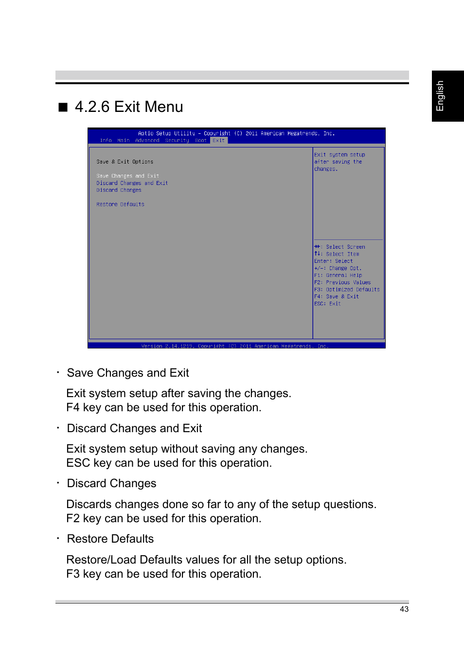 Exit menu, 6 exit menu | chiliGREEN A15CR03 User Manual | Page 43 / 43