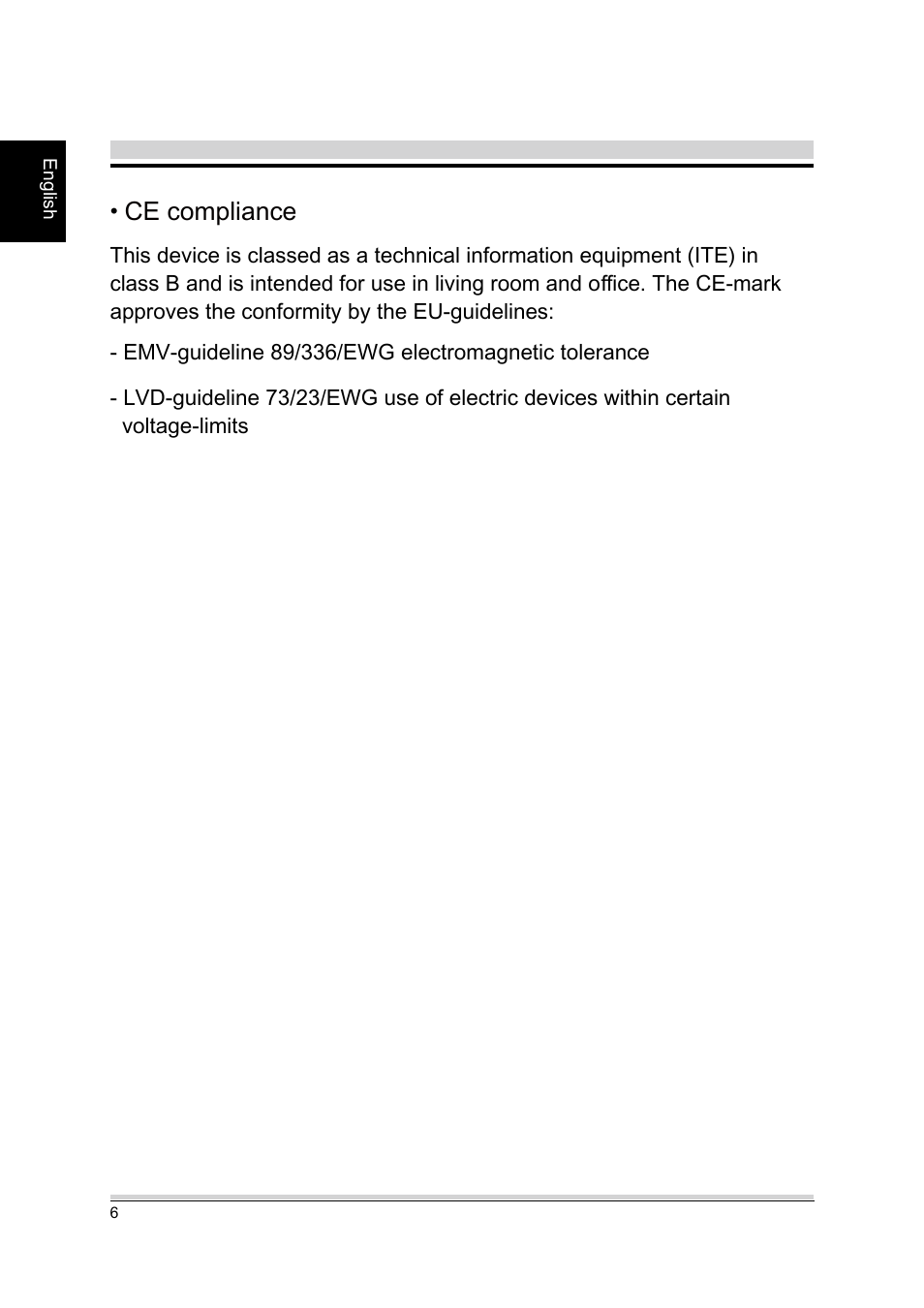 Ce compliance | chiliGREEN A15CR03 User Manual | Page 6 / 43