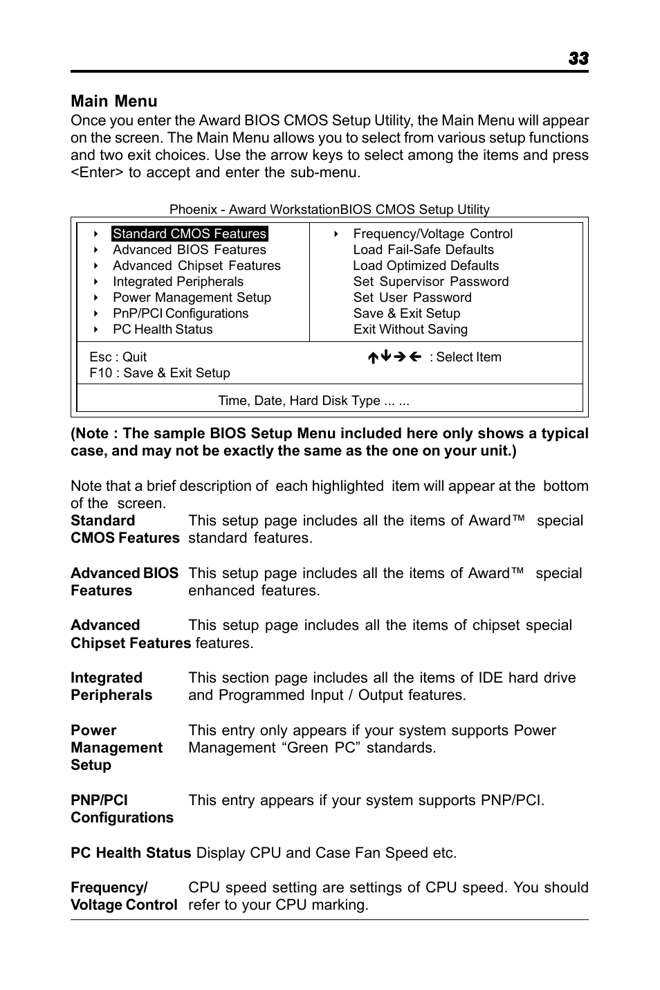 33 main menu | chiliGREEN RC410M -A82C User Manual | Page 33 / 40