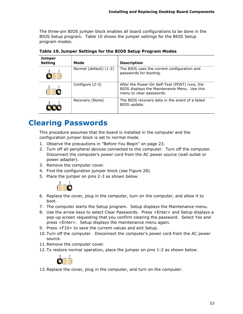 Clearing passwords | chiliGREEN D946GZTS User Manual | Page 53 / 76