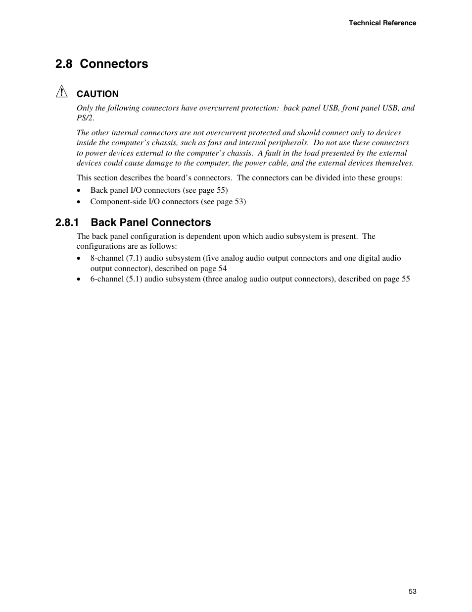 8 connectors, 1 back panel connectors, Connectors | Back panel connectors | chiliGREEN D945GBZ User Manual | Page 53 / 92